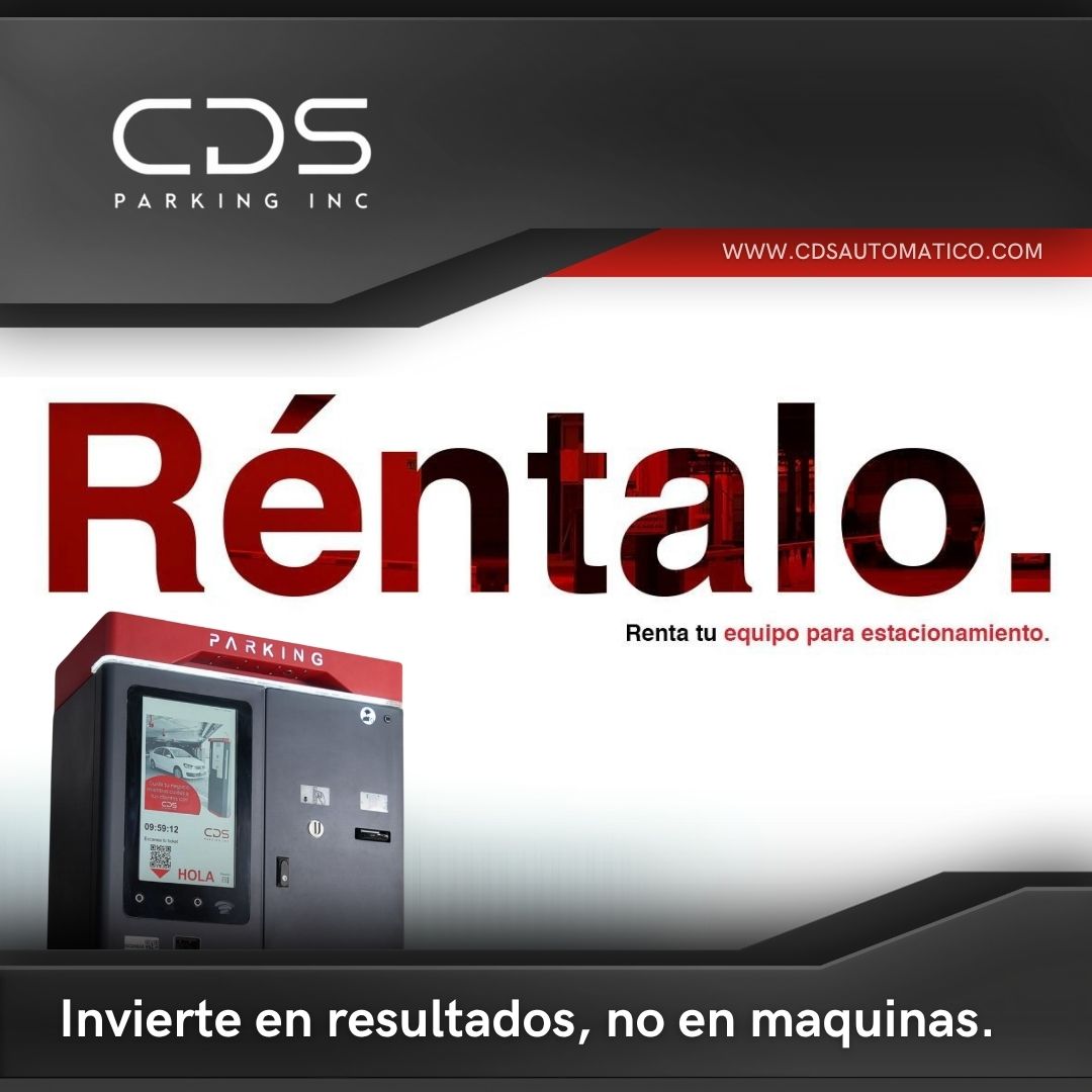 Hombre feliz usando un cajero de estacionamiento